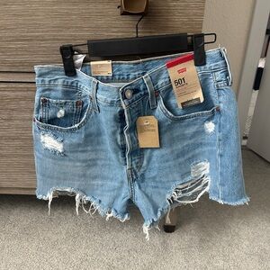 Levi's Women's Blue Denim Shorts